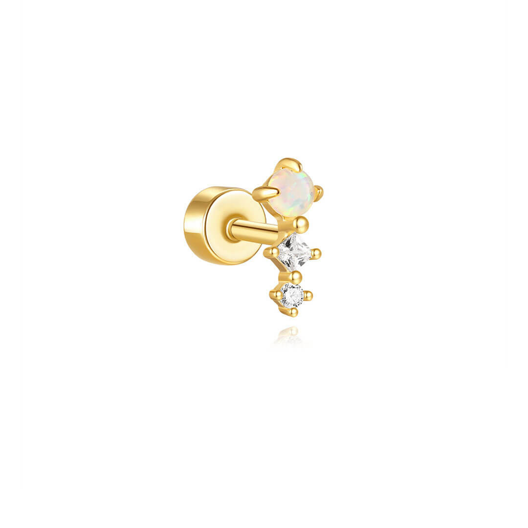 S925 Sterling Silver Moon Heart Star & Butterfly Studs Piercing Earrings Series