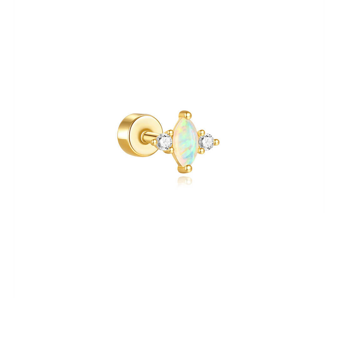 S925 Sterling Silver Moon Heart Star & Butterfly Studs Piercing Earrings Series