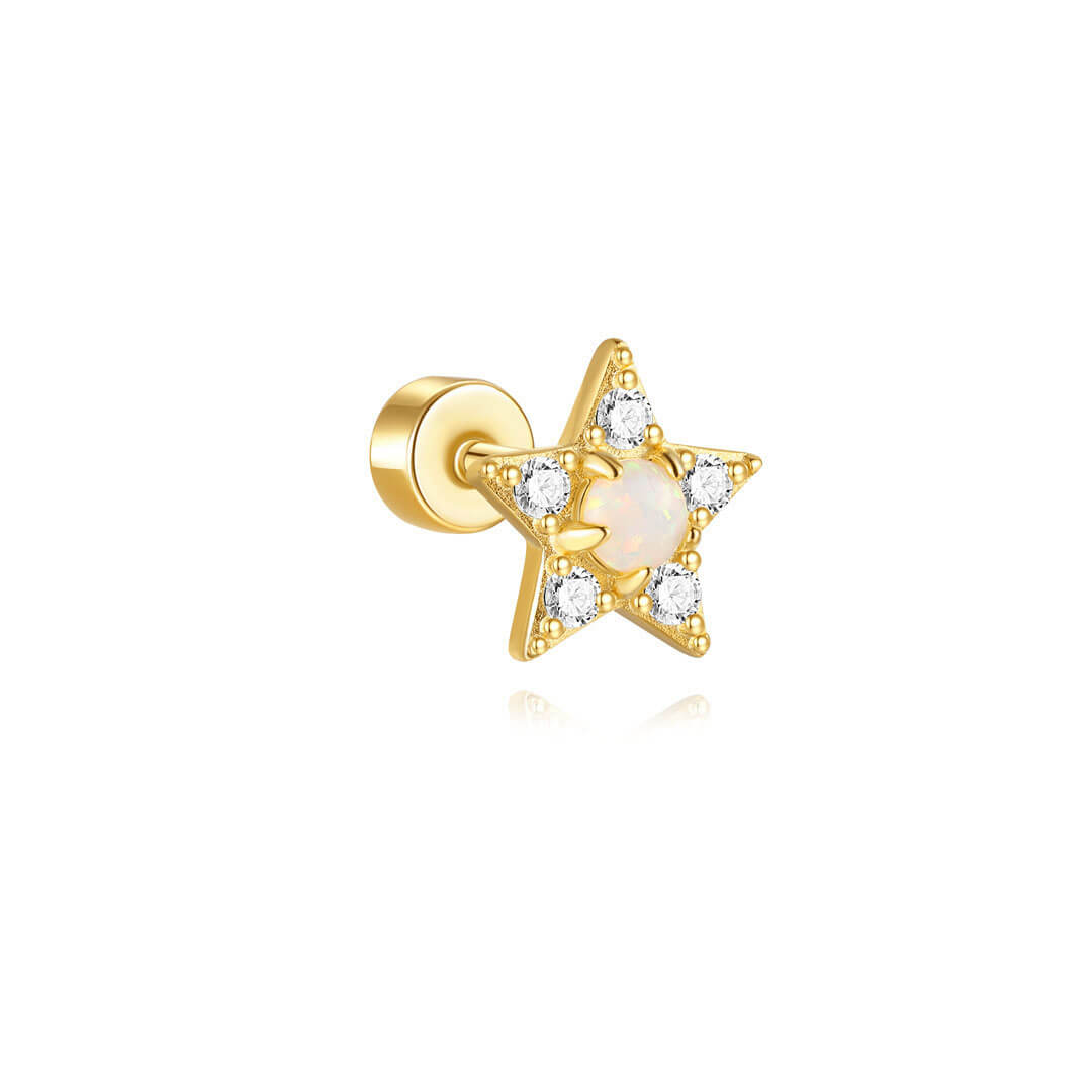 S925 Sterling Silver Moon Heart Star & Butterfly Studs Piercing Earrings Series