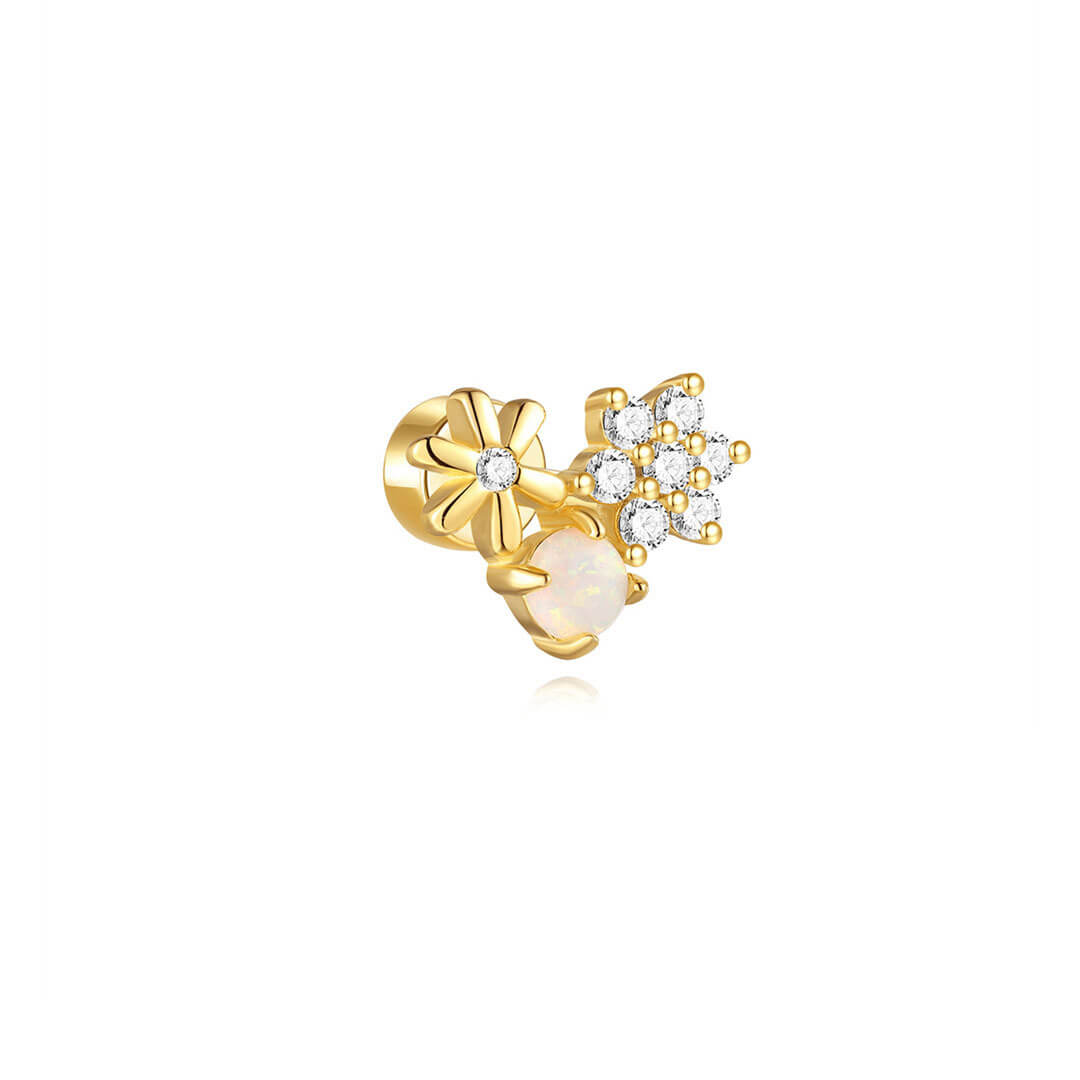 S925 Sterling Silver Moon Heart Star & Butterfly Studs Piercing Earrings Series