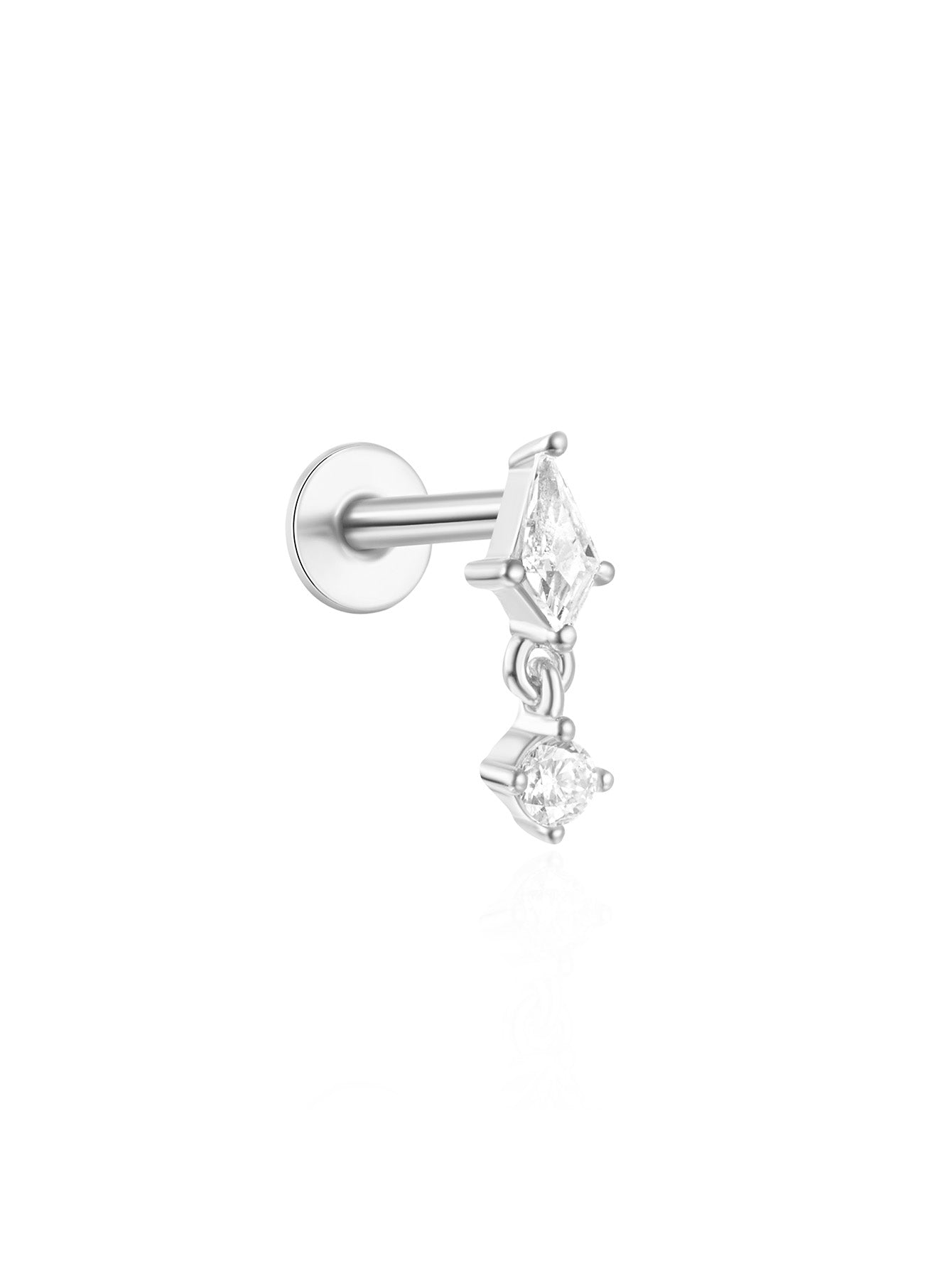 S925 Sterling Silver Elegant Minimalist Piercing Stud Earring