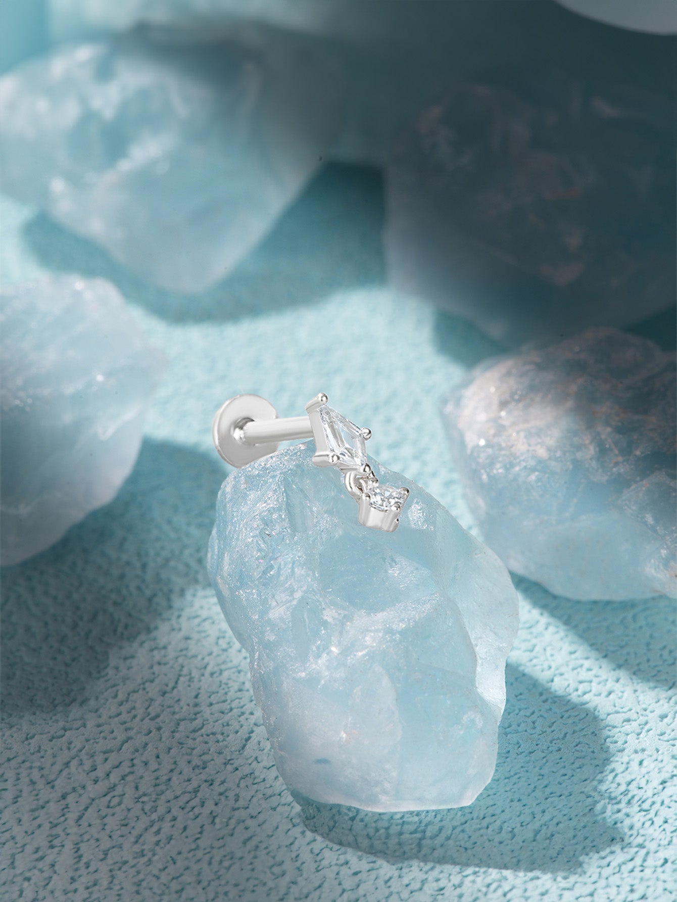 S925 Sterling Silver Elegant Minimalist Piercing Stud Earring