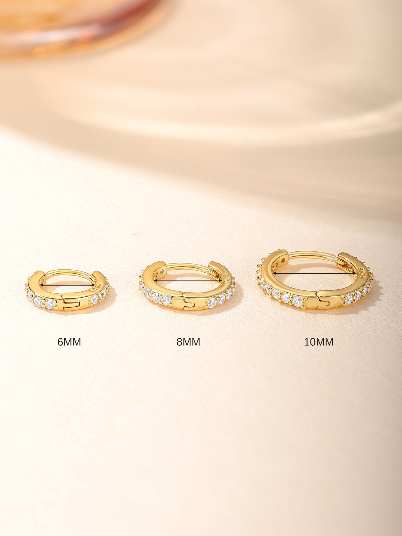 S925 Multi-Size Sparkling Zirconia Hoop Earring Set