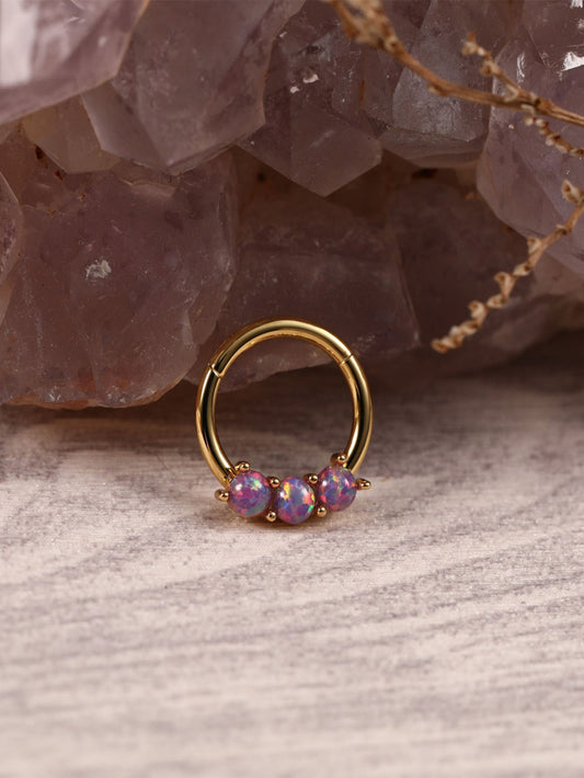 G23 Titanium Purple Opal Piercing Daith