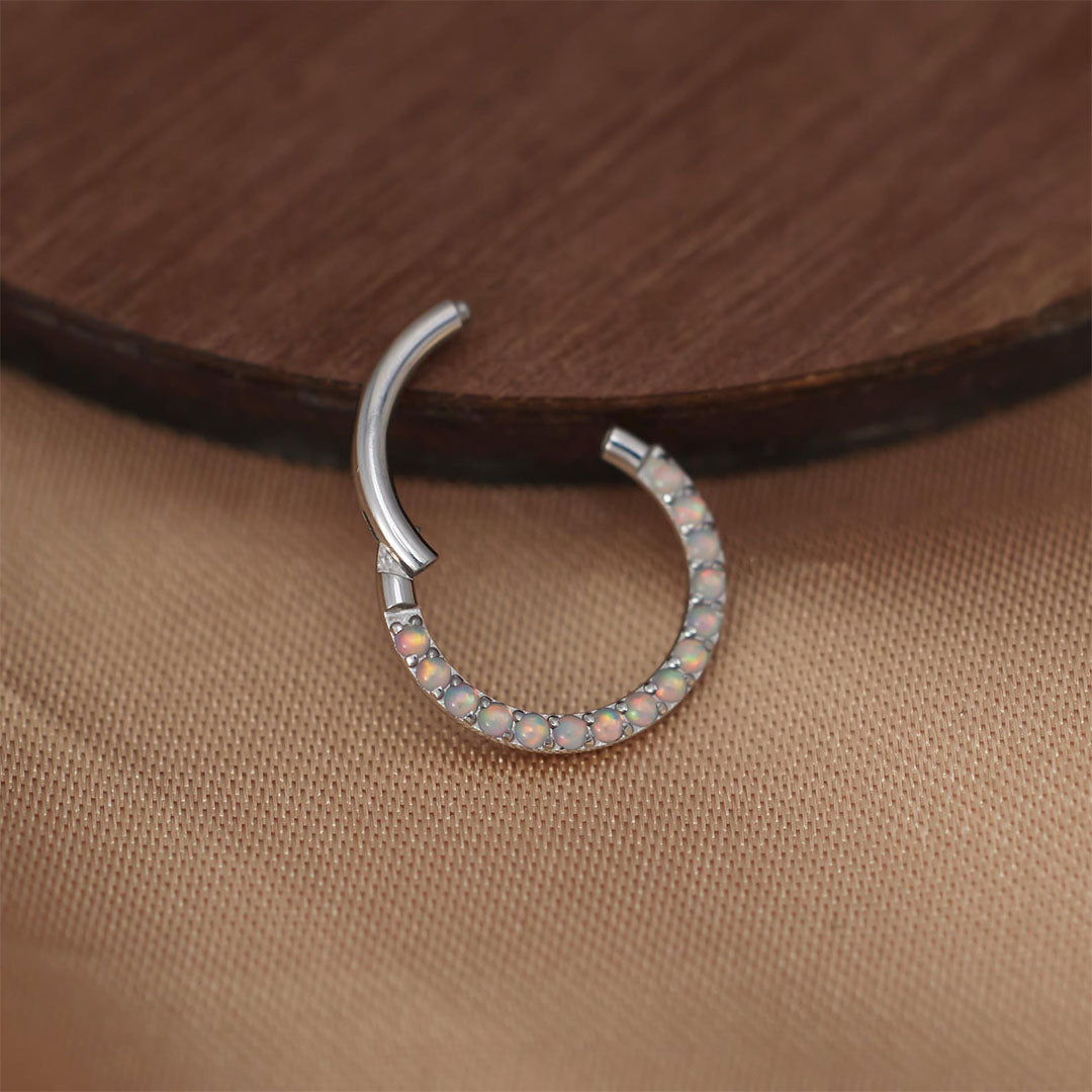 G23 Titanium Opal Septum & Daith Hoop
