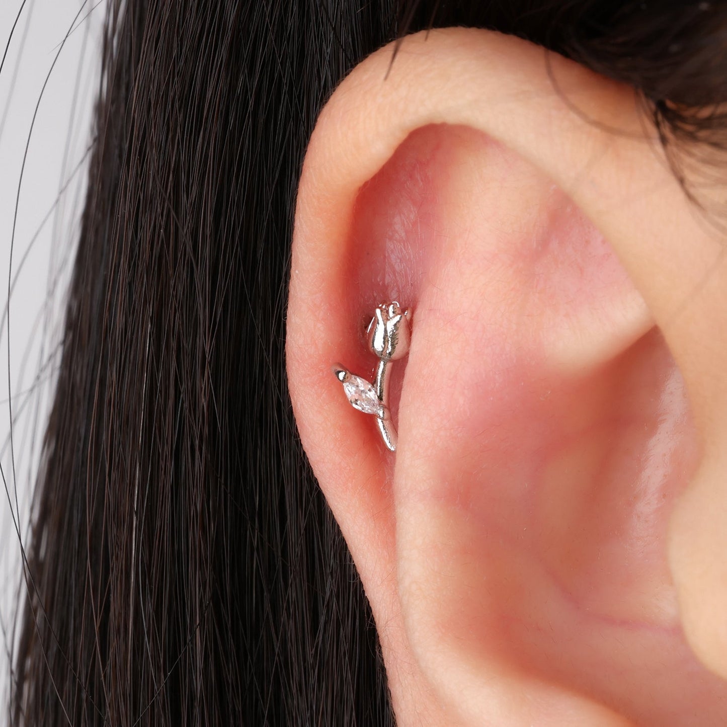 G23 Titanium Waterproof Rosie Floral Stud Earring