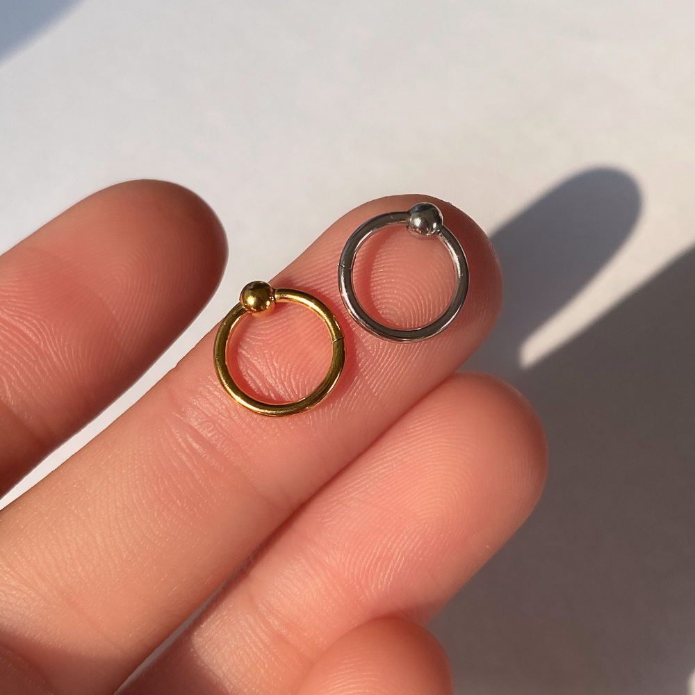 G23 Titanium Waterproof Classic Hoop – For Ear or Nose Piercings