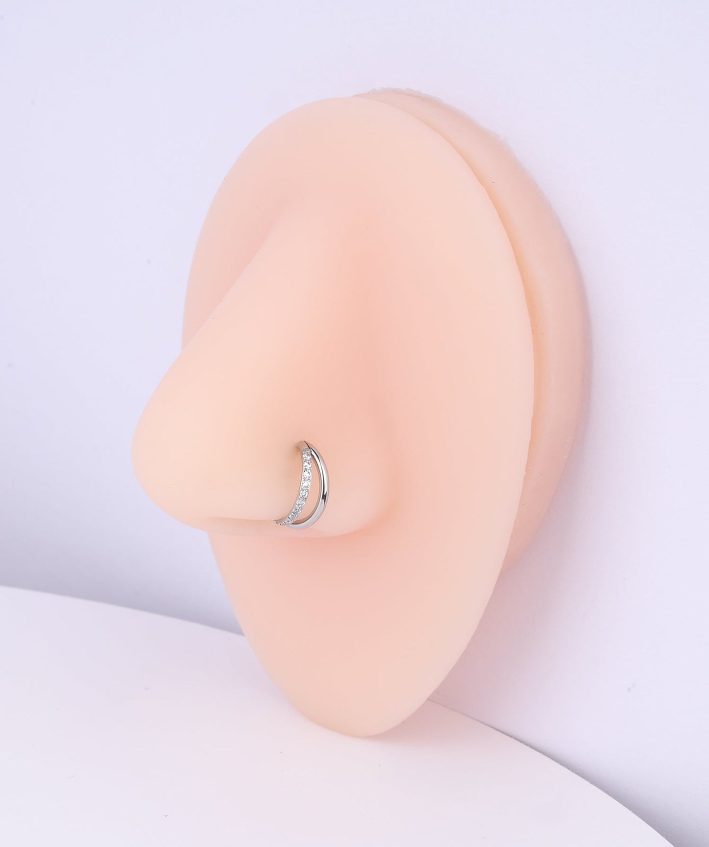 G23 Titanium Waterproof Sparkling Double Layer Clicker Hoop