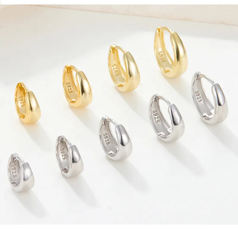 S925 Classic Essential Chunky Hoop Earring