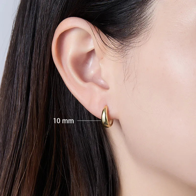 S925 Classic Essential Chunky Hoop Earring