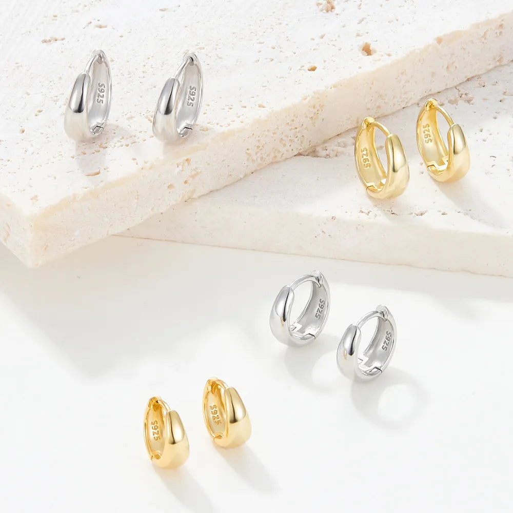 S925 Classic Essential Chunky Hoop Earring