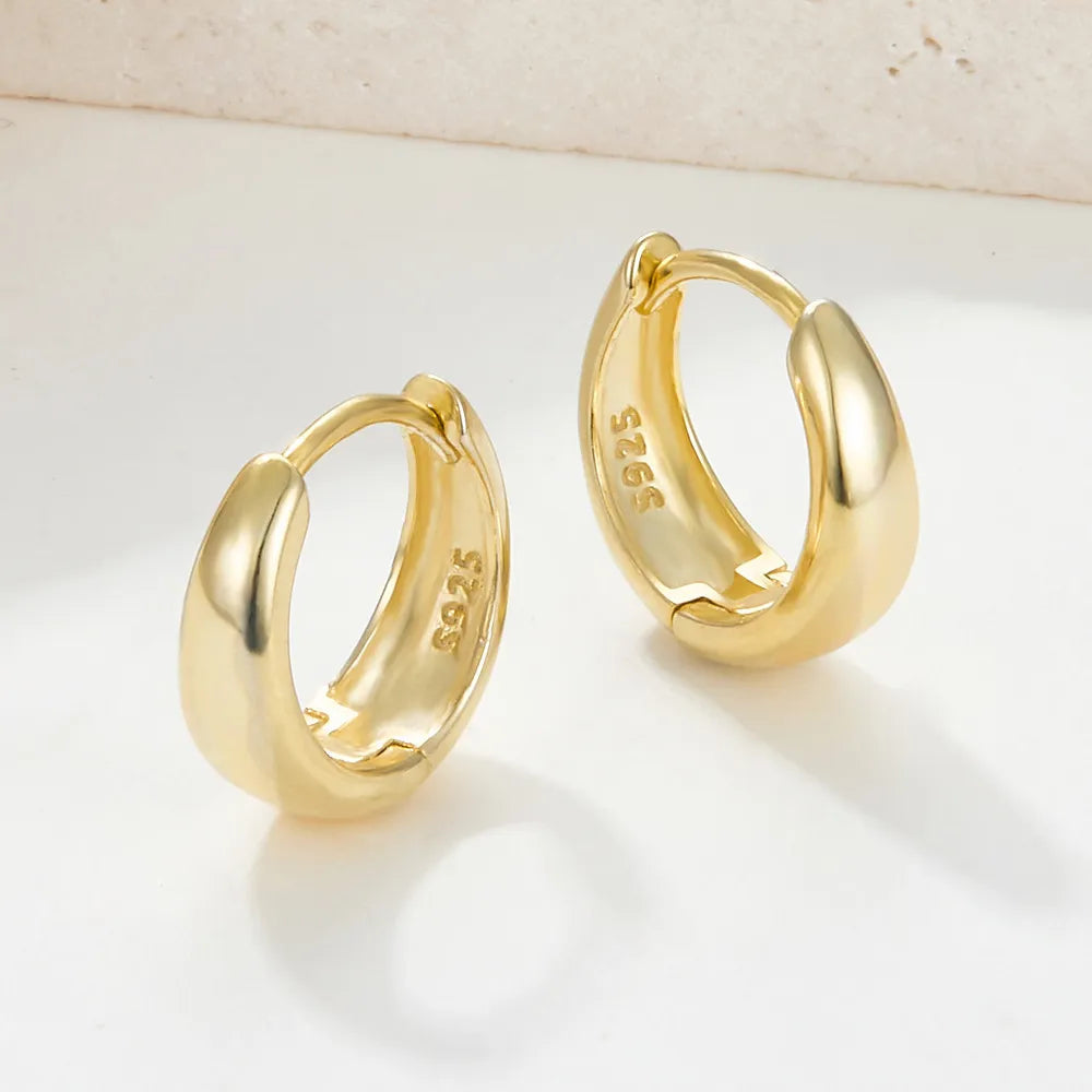 S925 Classic Essential Chunky Hoop Earring