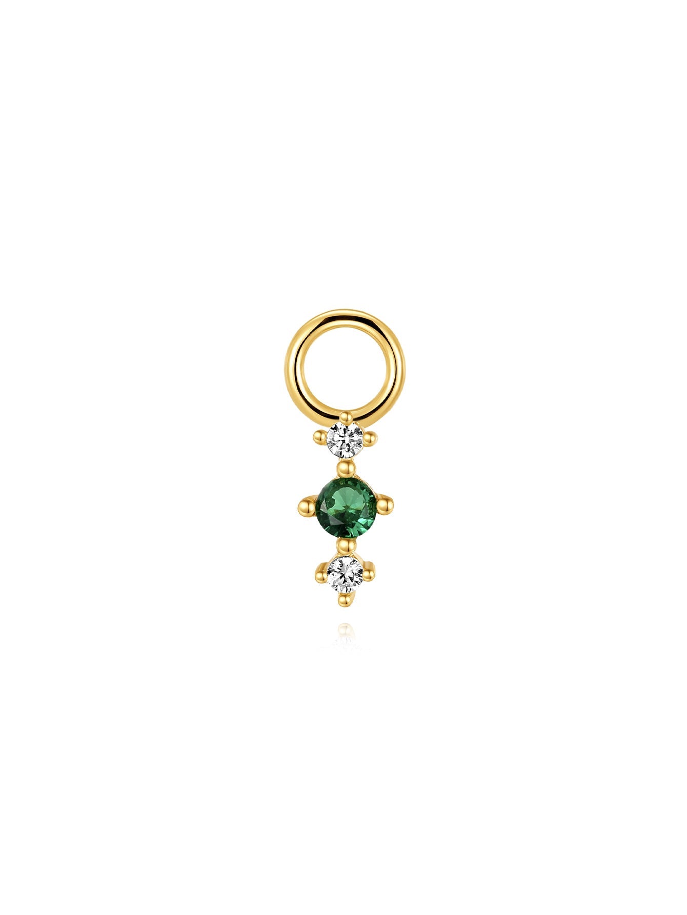 S925 Delicate Green Earring Set