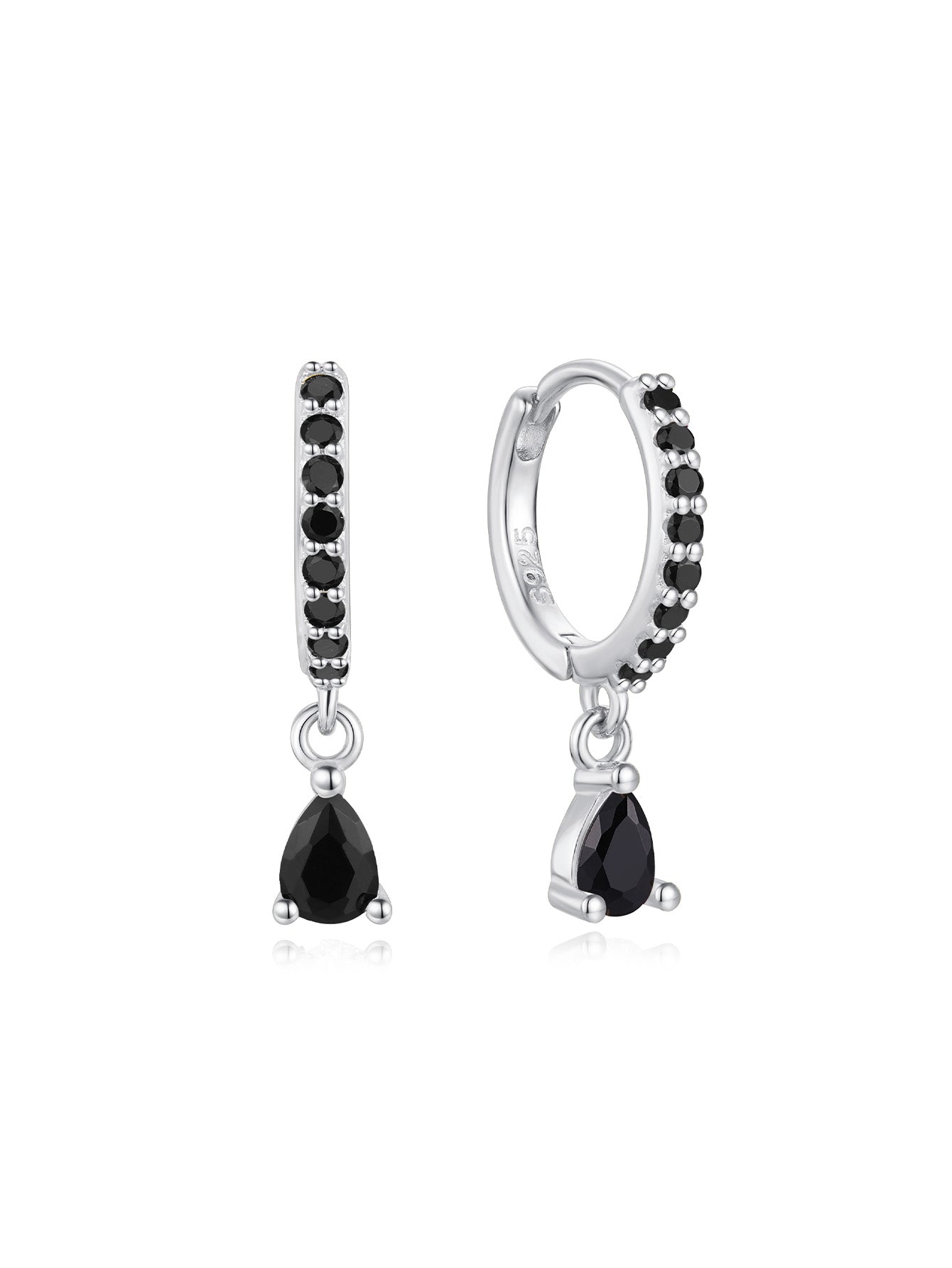 S925 Sterling Silver Drop Zirconia Earrings