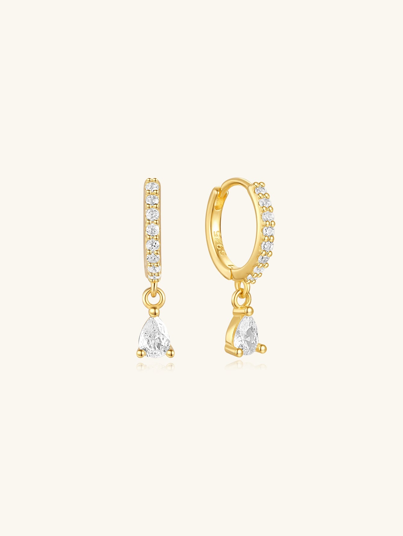 S925 Sterling Silver Drop Zirconia Earrings