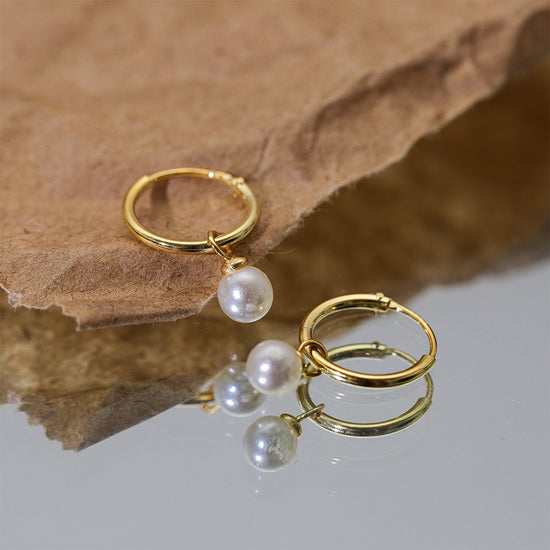 S925 Sterling Silver Freshwater Pearl Drop Earrings