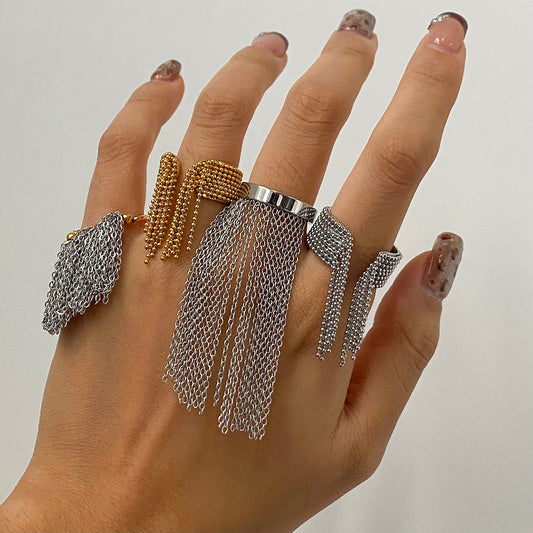 Gold Tassel Ring