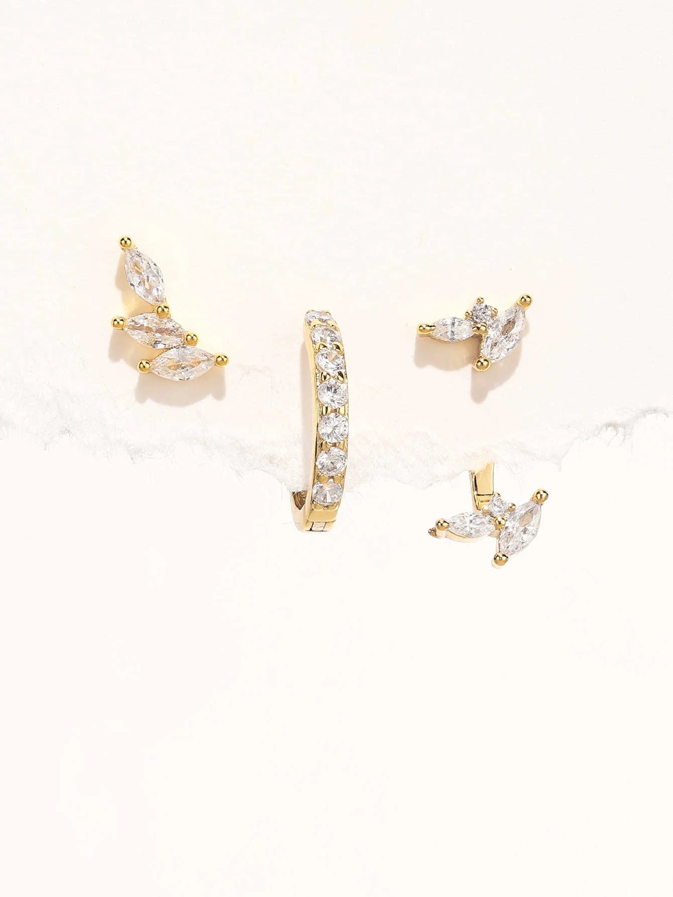 925 Sterling Silver Fashion Horse Eye Zircon Earring Series