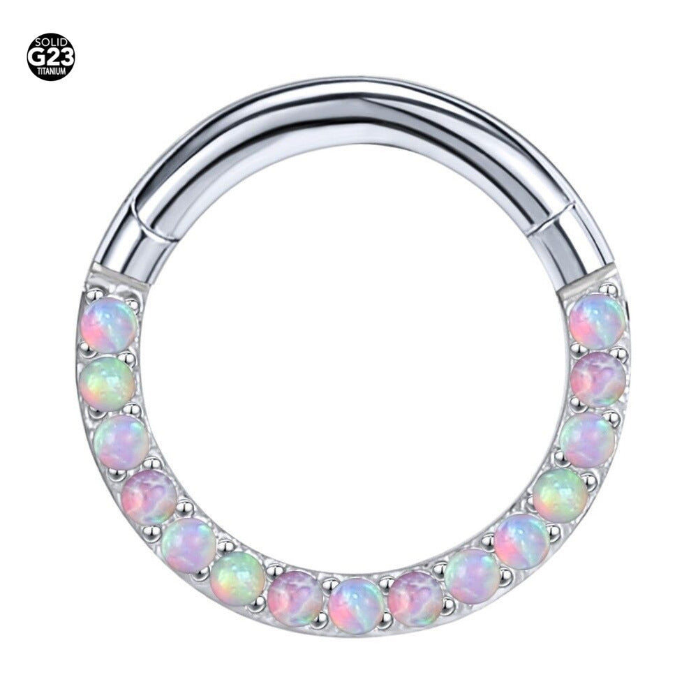 G23 Titanium Opal Septum & Daith Hoop
