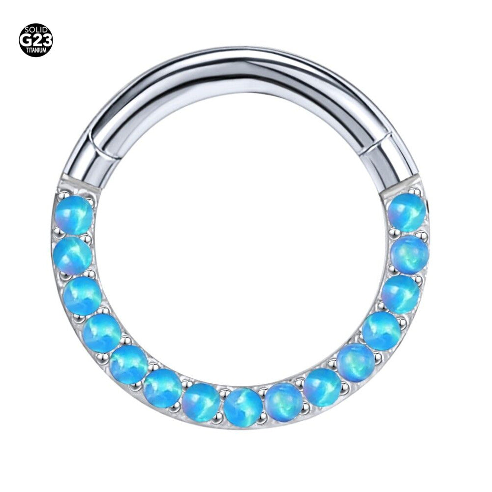 G23 Titanium Opal Septum & Daith Hoop