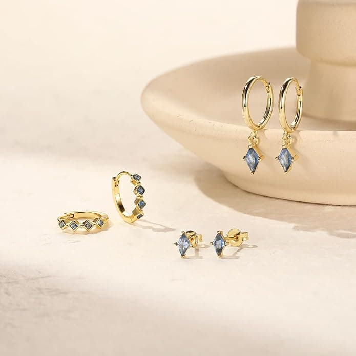 S925 Minimalist Dainty Zirconia Earrings Set