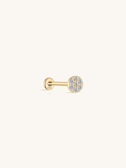 S925 Sterling Silver Classic Round Ear Piercing Stud