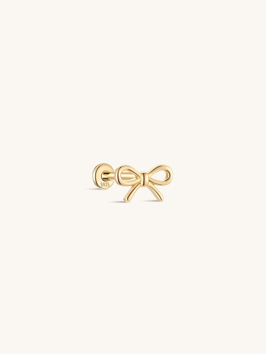 S925 Sterling Silver Everyday Bow Ear Piercing Stud