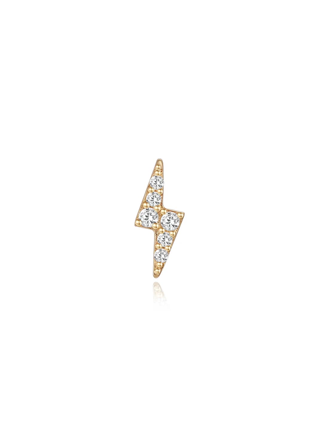 S925 Sterling Silver Lightning Zircon Ear Piercing Stud