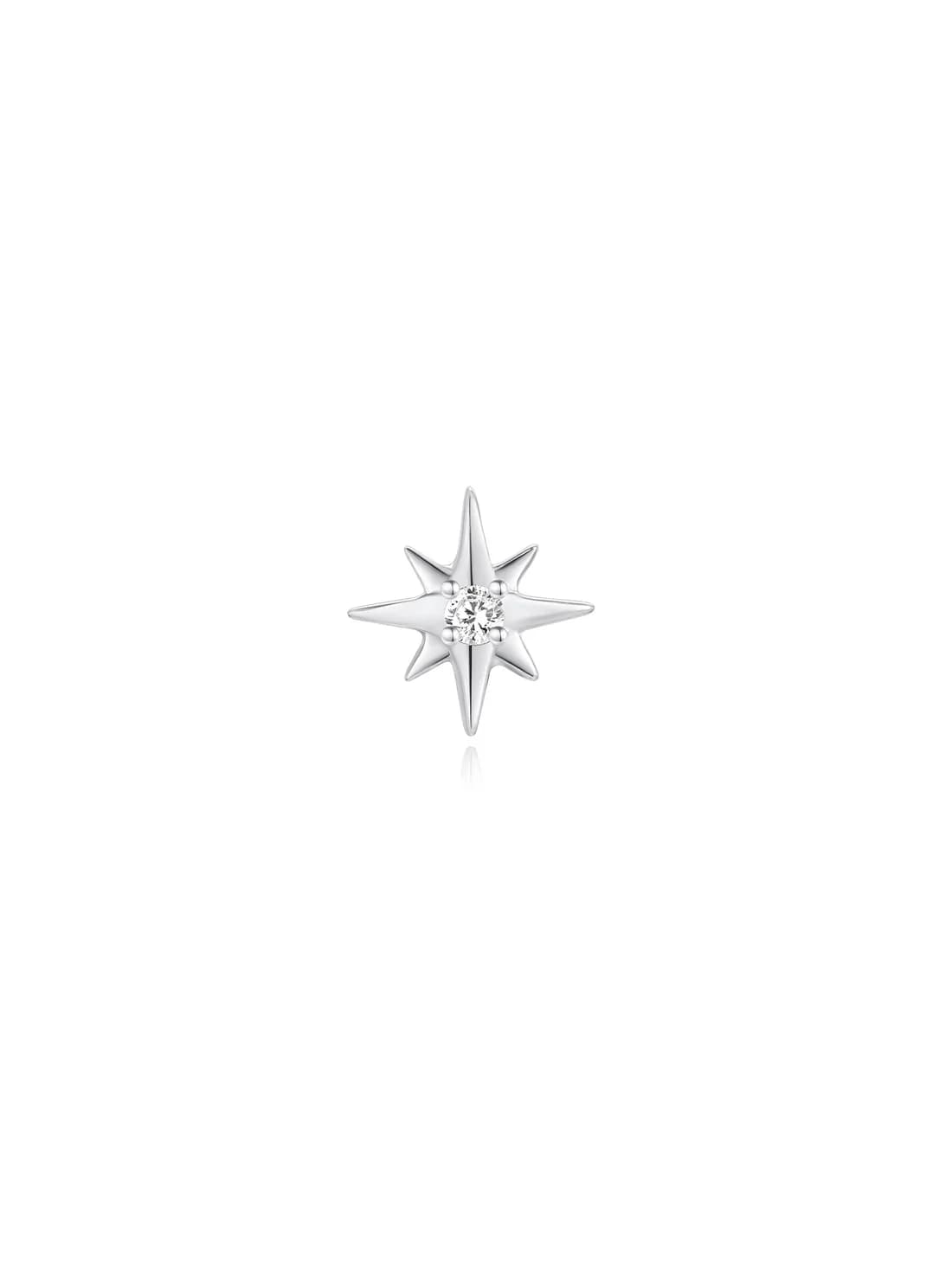 S925 Sterling Silver Octagonal Ear Piercing Stud