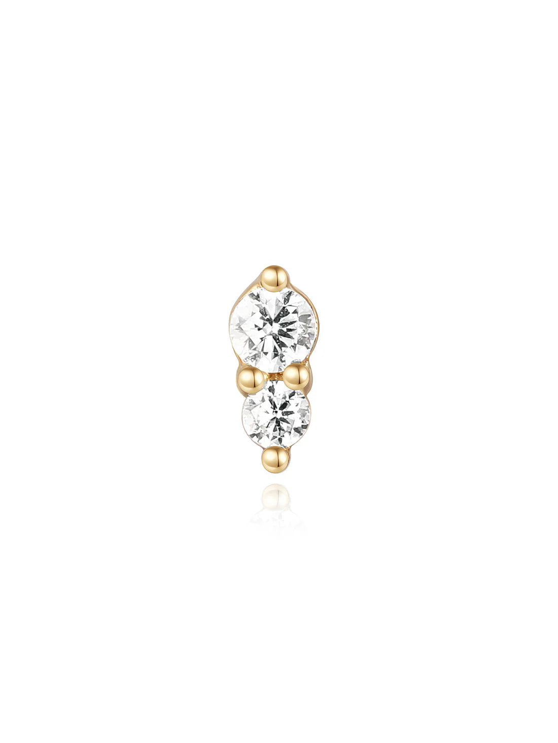 S925 Sterling Silver Sparkling Splicing Ear Piercing Stud