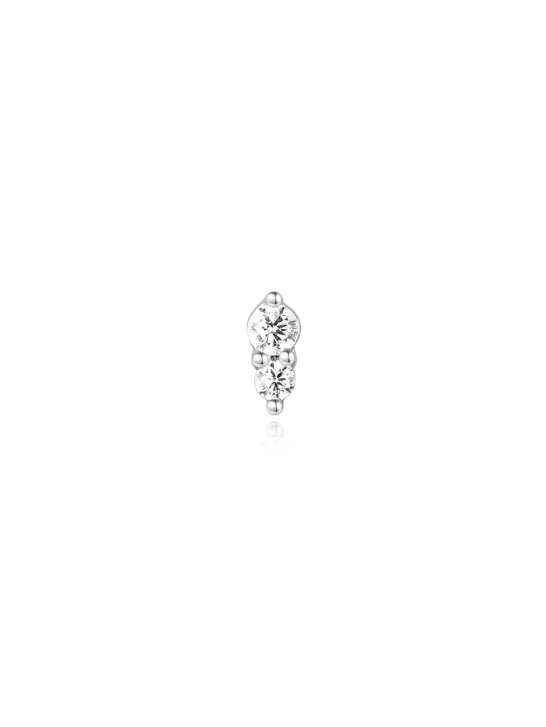 S925 Sterling Silver Sparkling Splicing Ear Piercing Stud