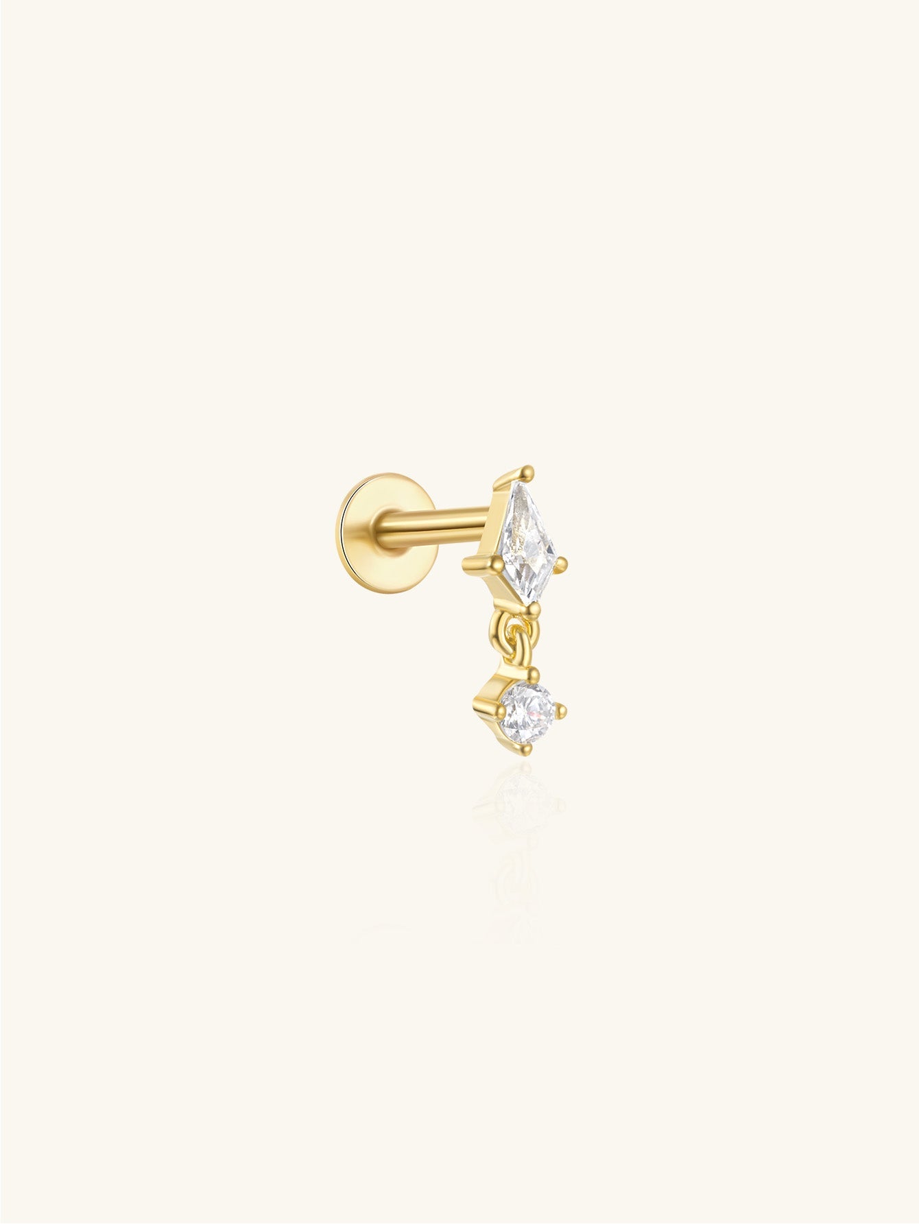 S925 Sterling Silver Elegant Minimalist Piercing Stud Earring