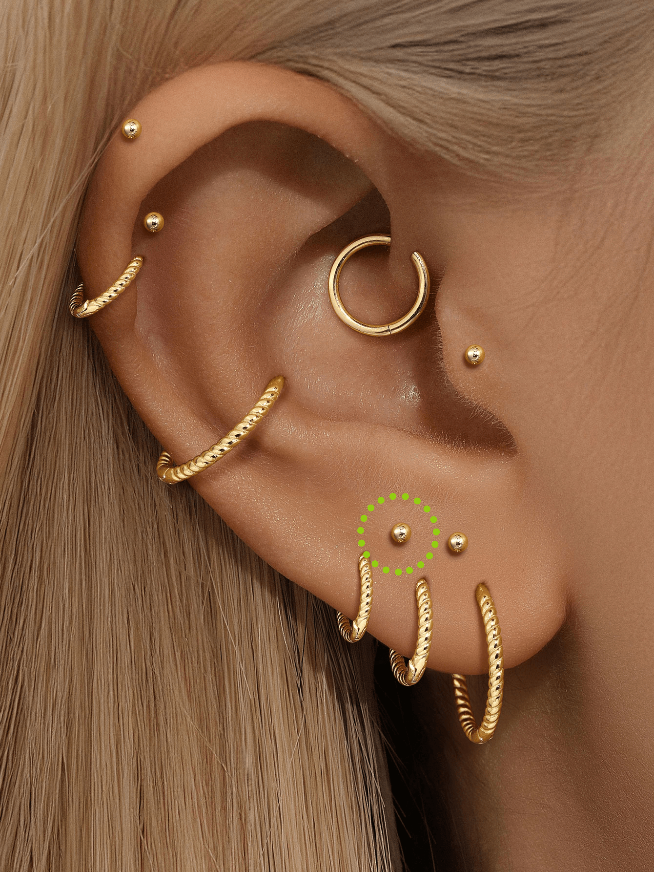 S925 Sterling Silver Minimalist Multiple Sizes Piercing Stud Earring