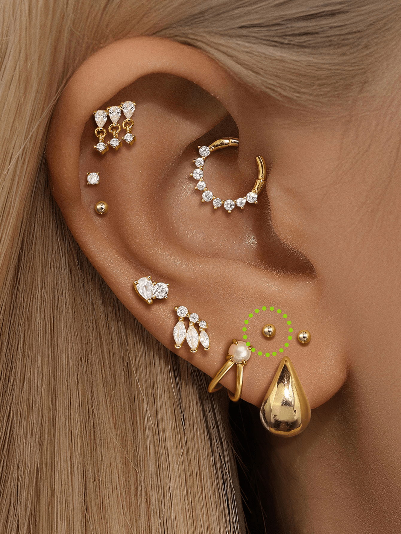 S925 Sterling Silver Minimalist Multiple Sizes Piercing Stud Earring