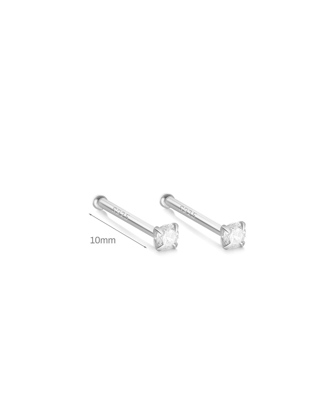 S925 Sterling Silver Minimalist Multiple Sizes Piercing Stud Earring