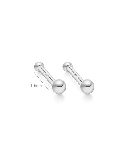S925 Sterling Silver Minimalist Multiple Sizes Piercing Stud Earring