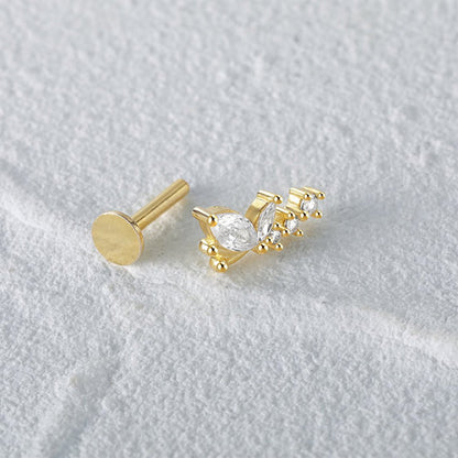 S925 Sterling Silver Butterfly Piercing Stud Earring