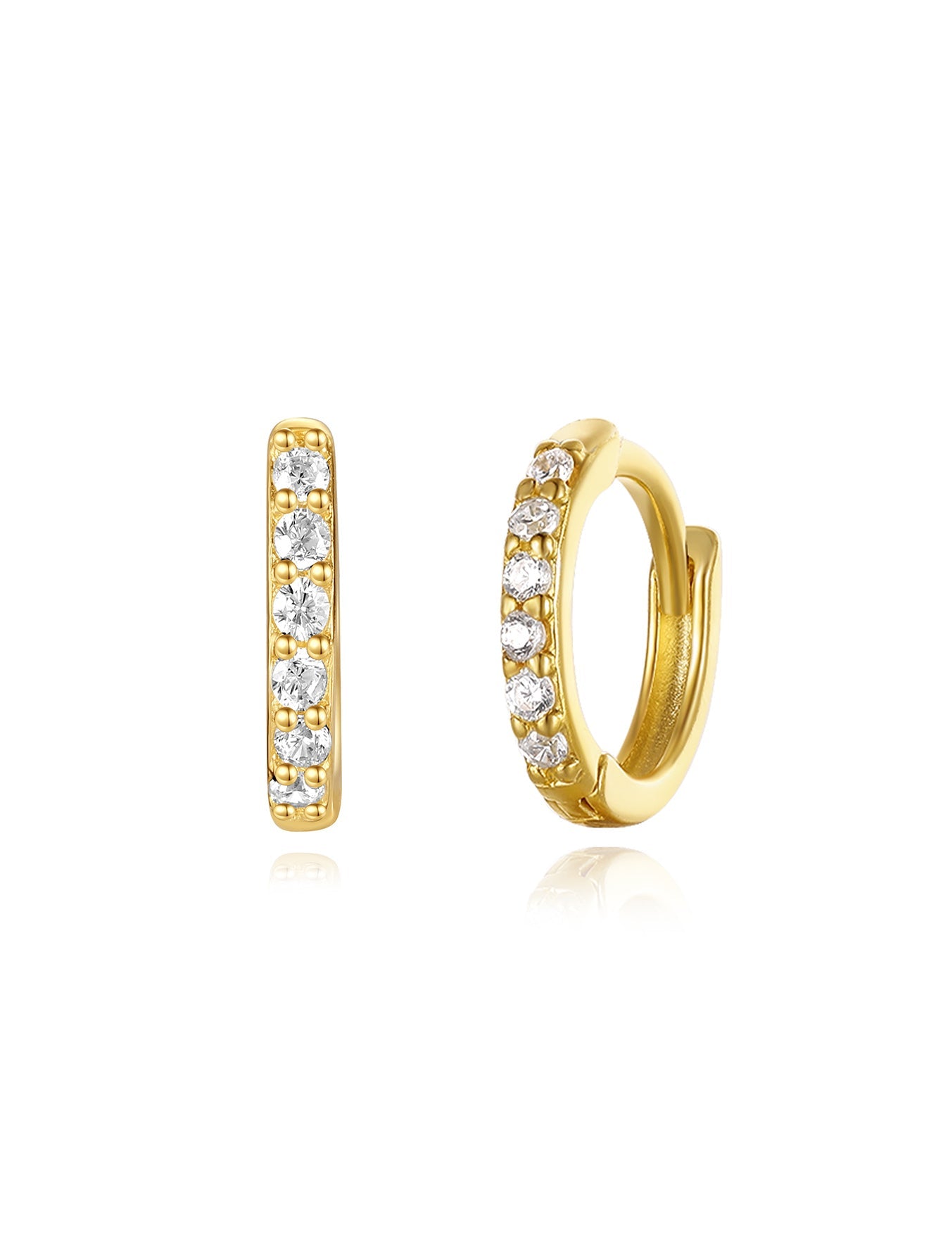 925 Sterling Silver Flower Zirconia Stud Earring Set
