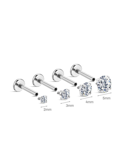 G23 Titanium Hypoallergenic Shiny Ear Piercing Stud