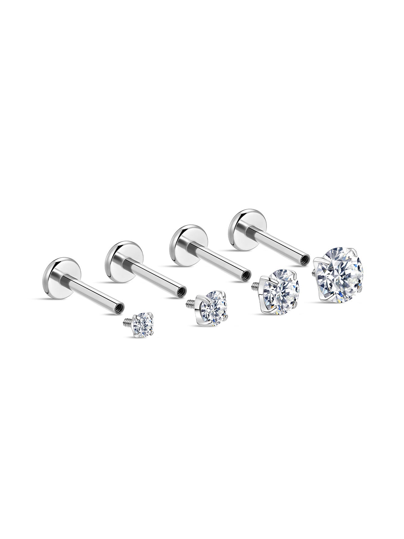 G23 Titanium Hypoallergenic Shiny Ear Piercing Stud
