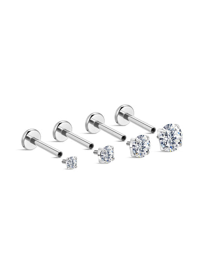 G23 Titanium Hypoallergenic Shiny Ear Piercing Stud