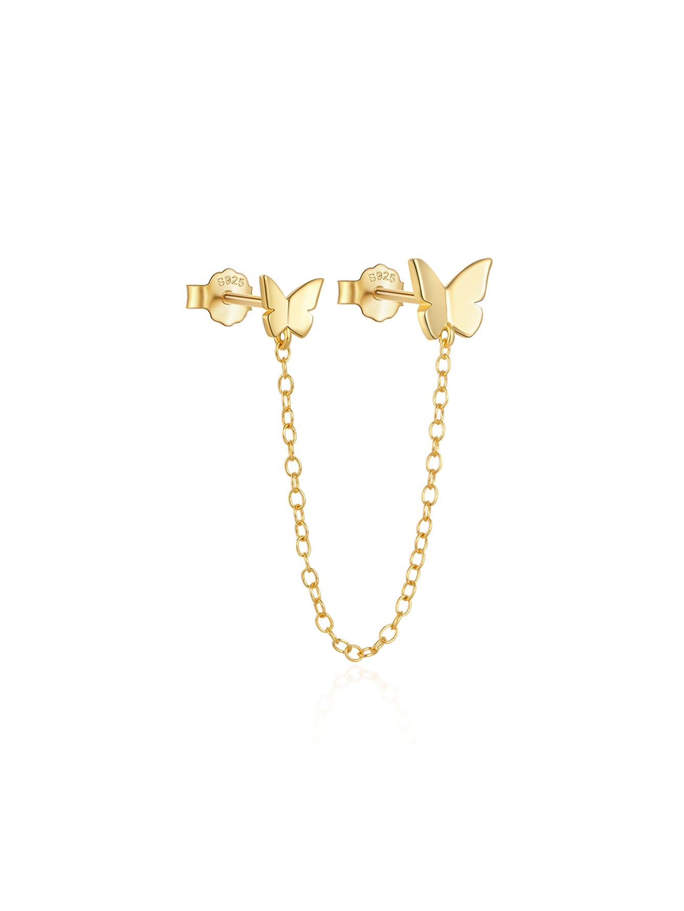 925 Sterling Silver Butterfly Zircon All Match Series