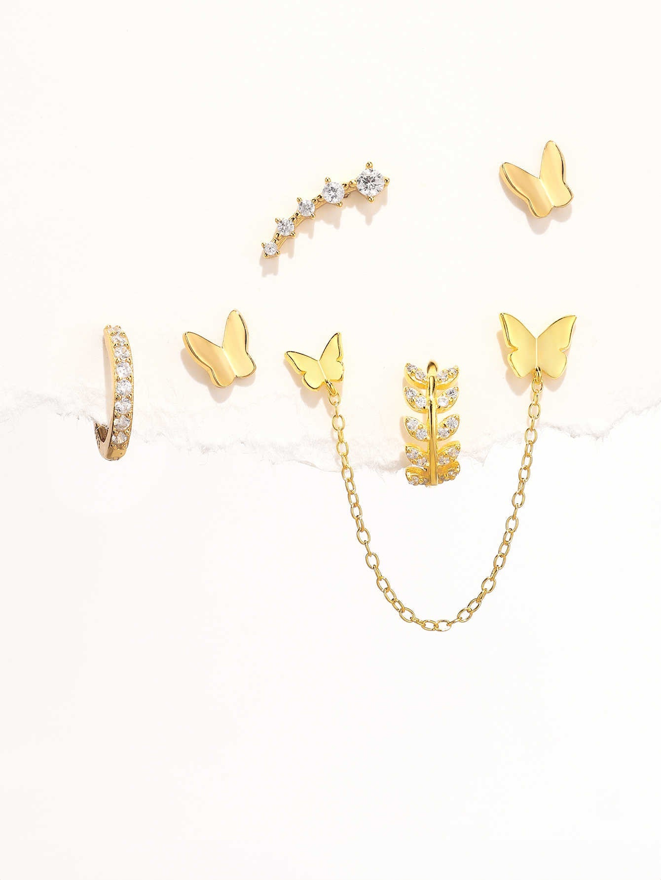 925 Sterling Silver Butterfly Zircon All Match Series
