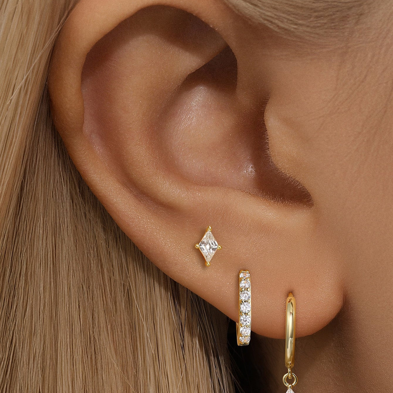 S925 Minimalist Zirconia Earrings Set