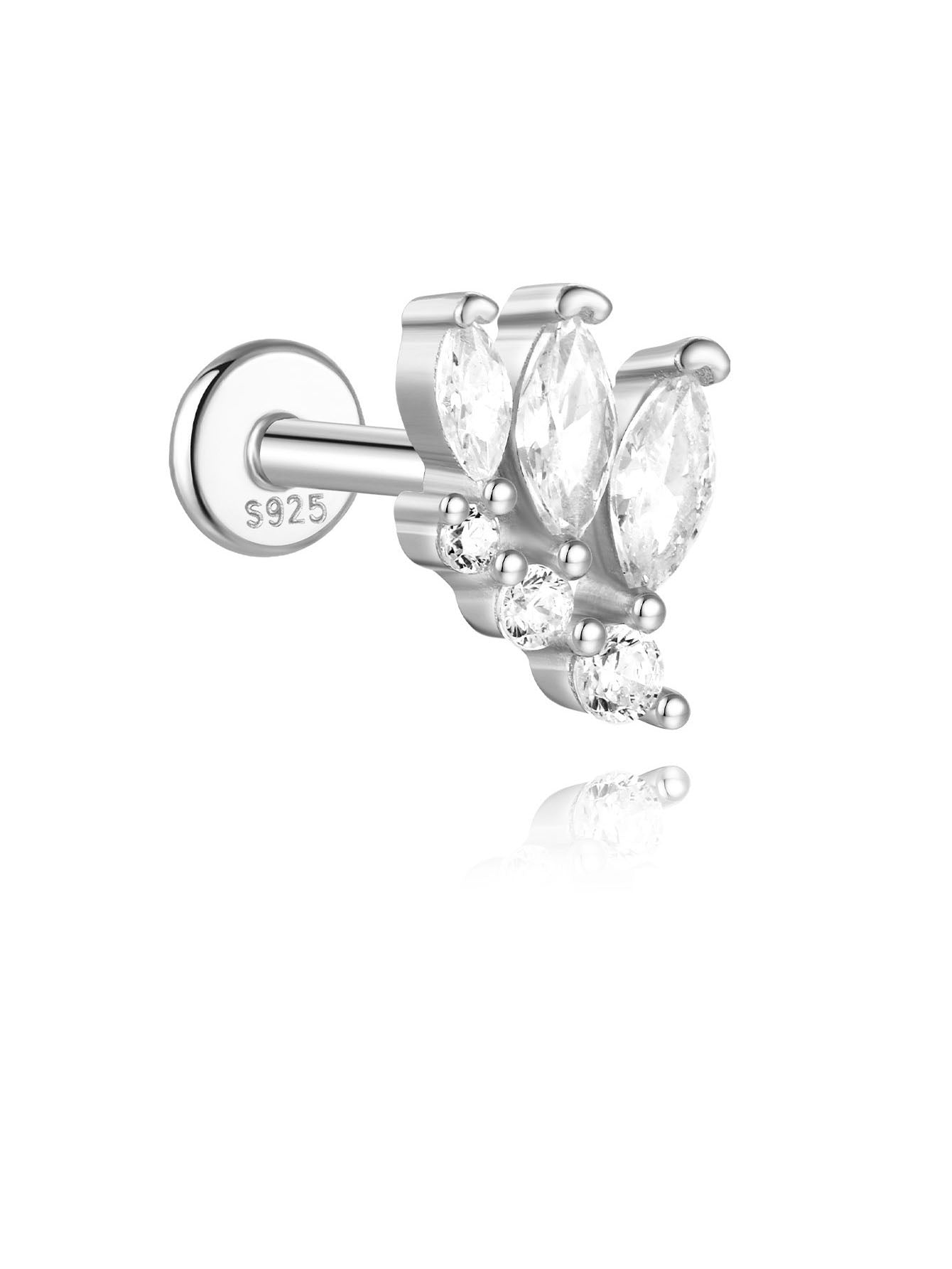 925 Sterling Silver Piercing Studs Earrings Series