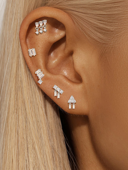 925 Sterling Silver Piercing Studs Earrings Series