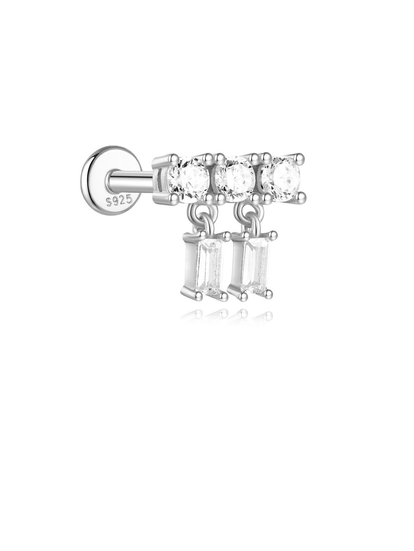 925 Sterling Silver Piercing Studs Earrings Series