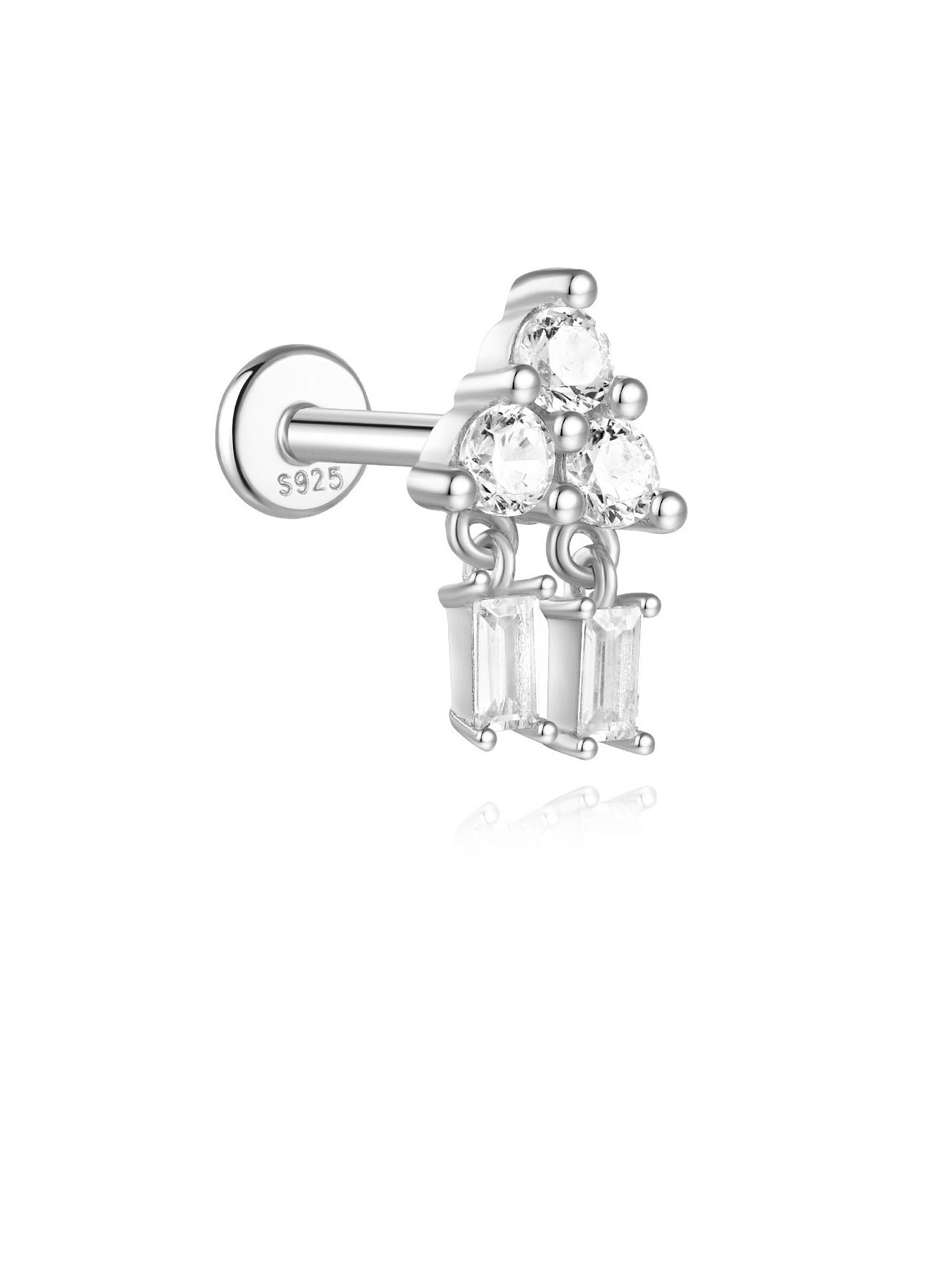 925 Sterling Silver Piercing Studs Earrings Series