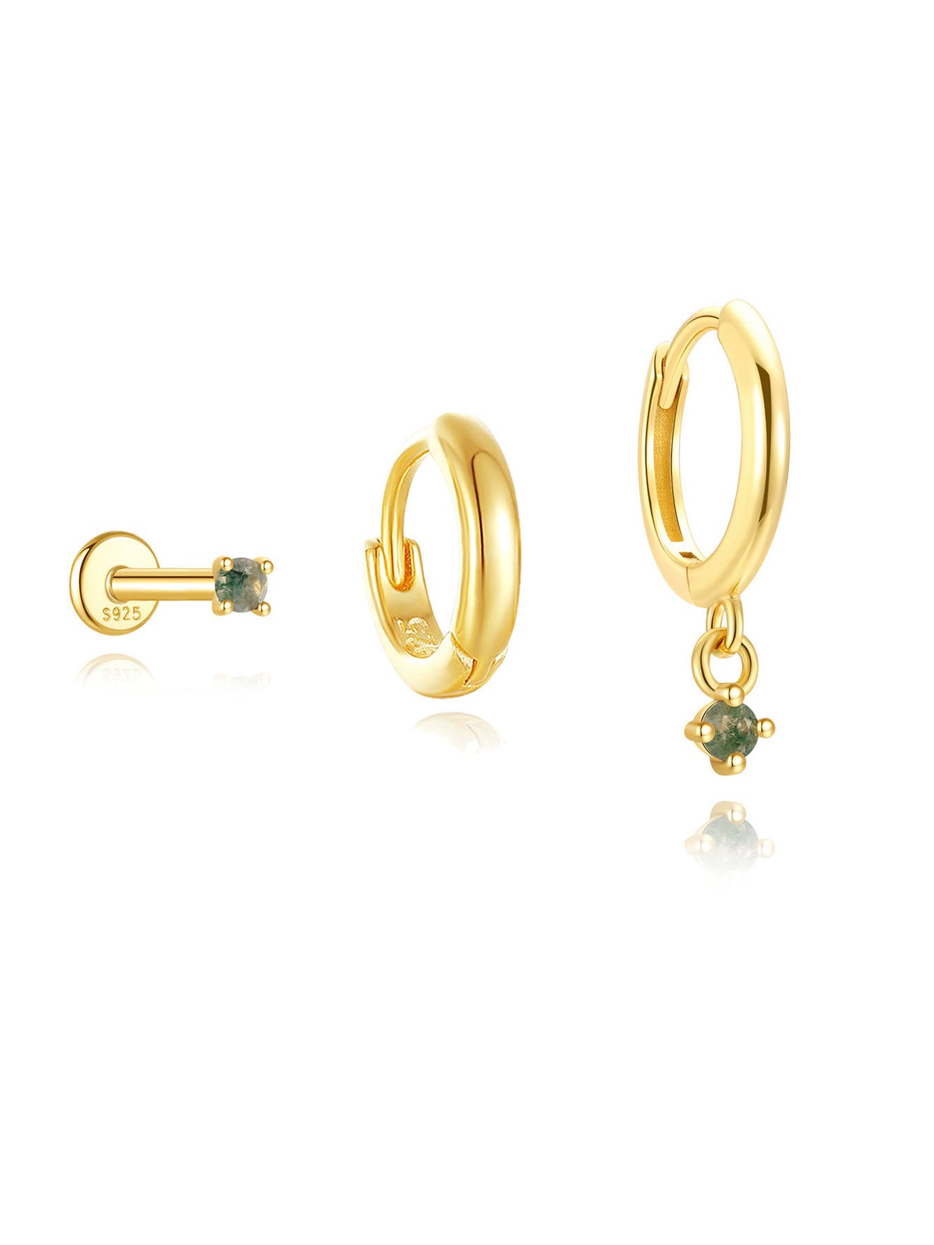 S925 Sterling Silver Diamond Cartilage Earrings