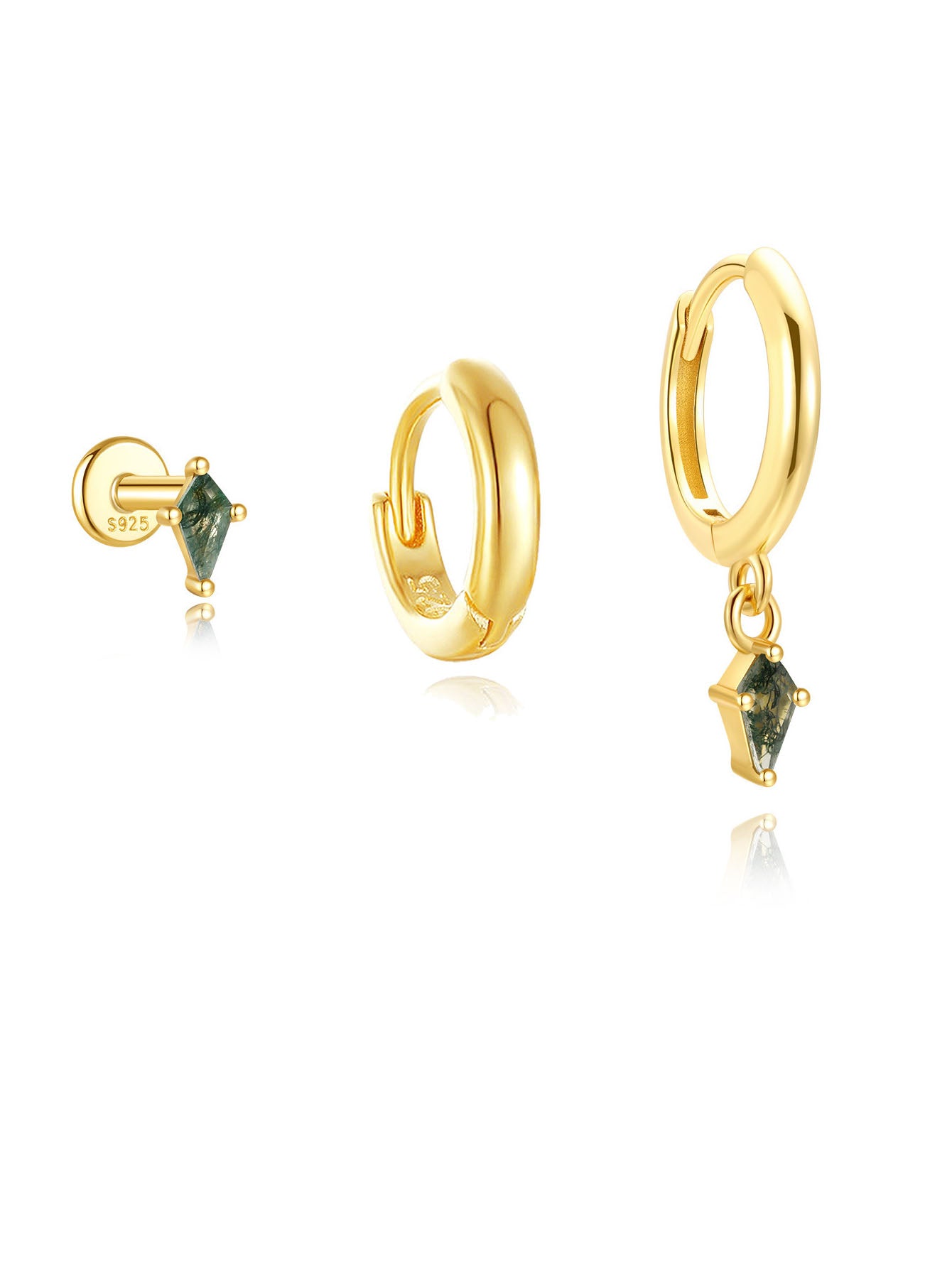 S925 Sterling Silver Diamond Cartilage Earrings